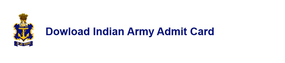 indian army admit card