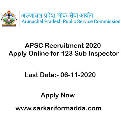 arunachal pradesh public service commission recruitment